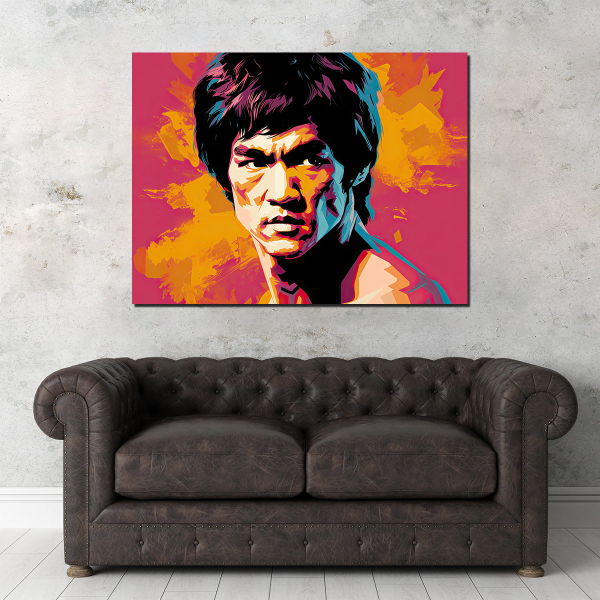 Bruce Fierce Wall Art by Ralph & Laura Design - Museum-Quality Canvas