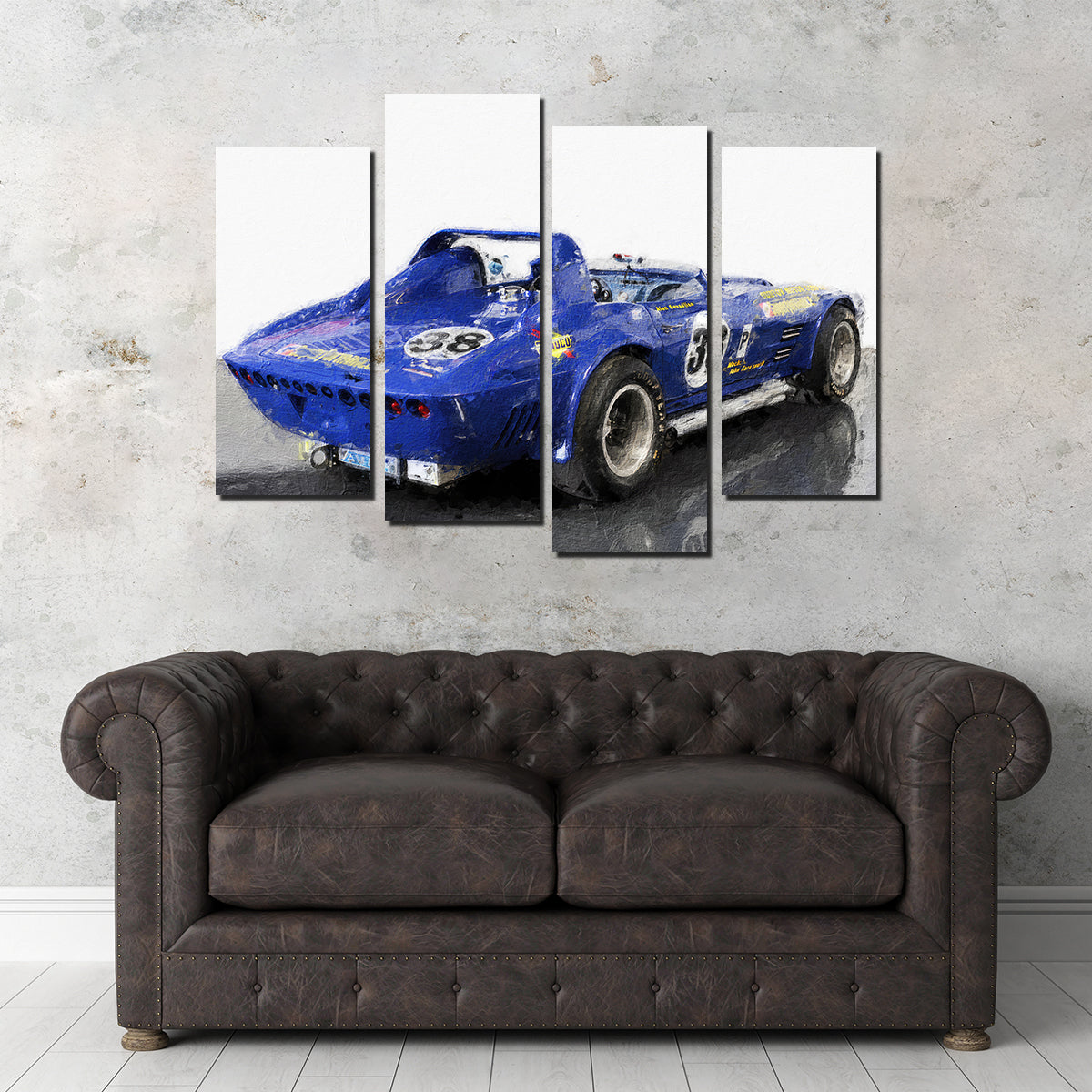 Stunning Corvette Grand Sport Rear Wall Art by Stephen Chambers