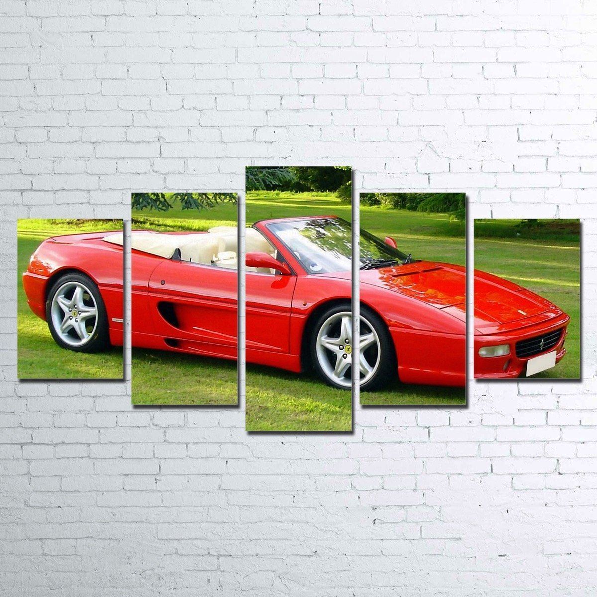 Stunning Ferrari F355 Convertible 5 Piece Wall Art for Your Home Decor