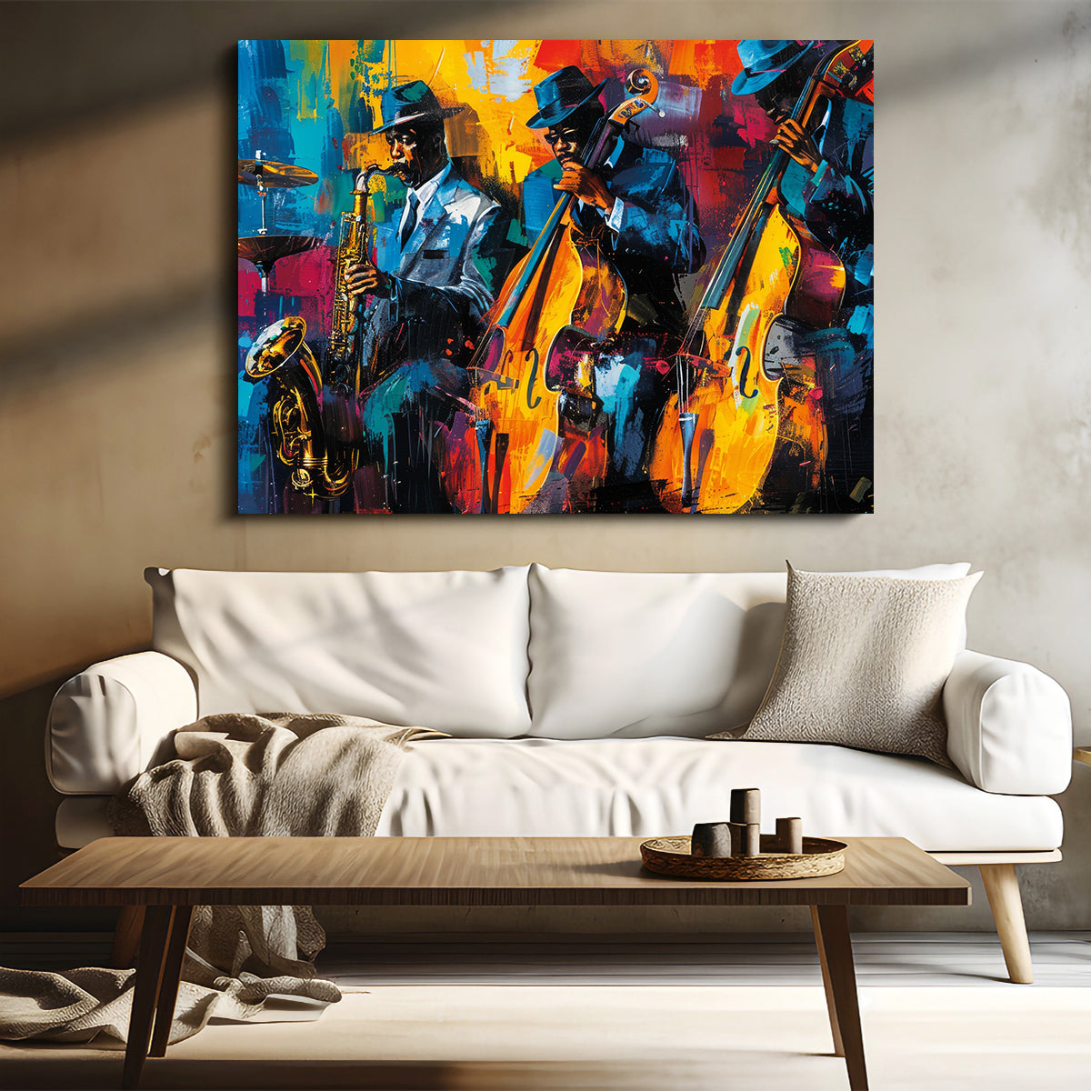 Eye - catching Vibrant Jazz Band Wall Art for Your Home Decor