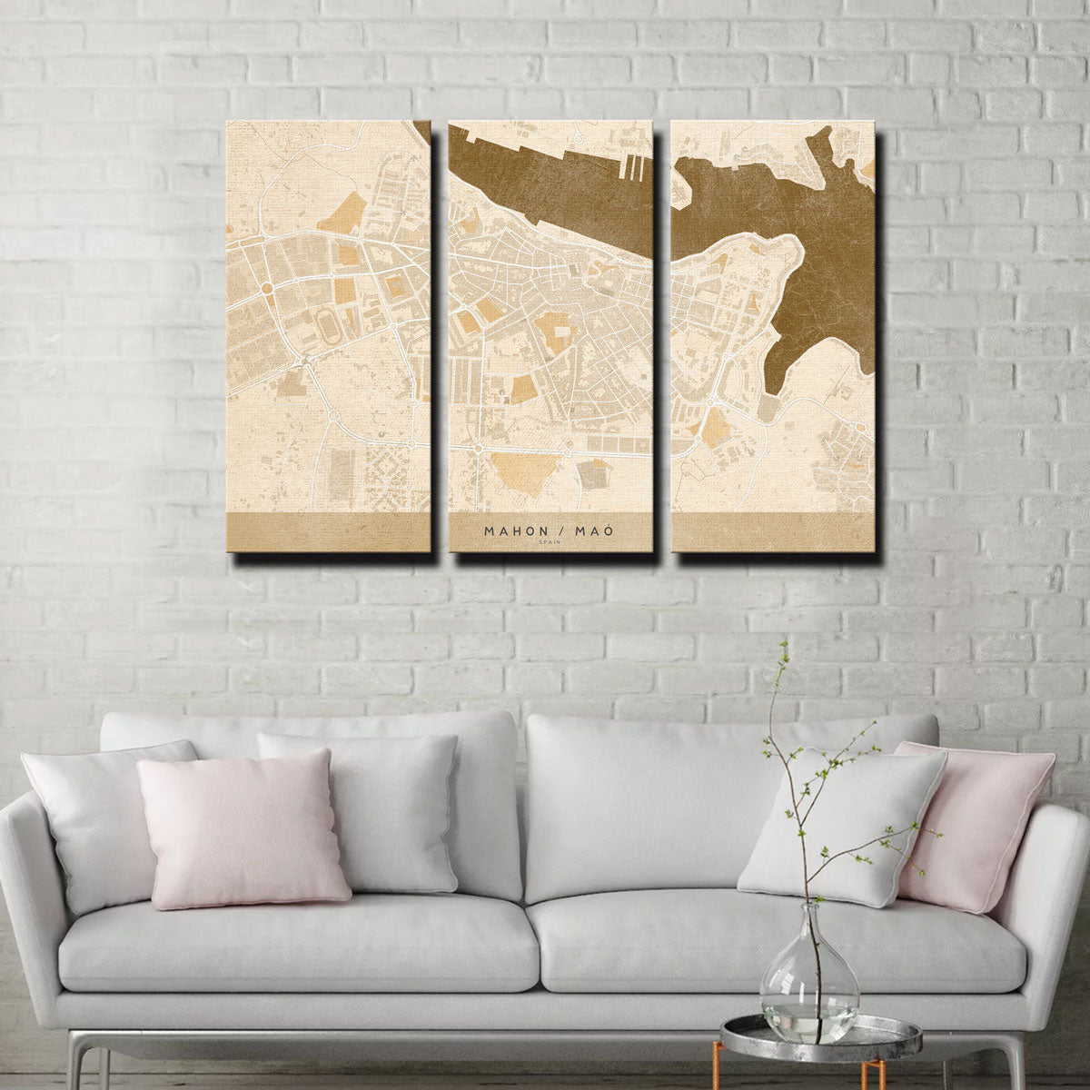 Exquisite Mahon Map Wall Art by Blursbyai