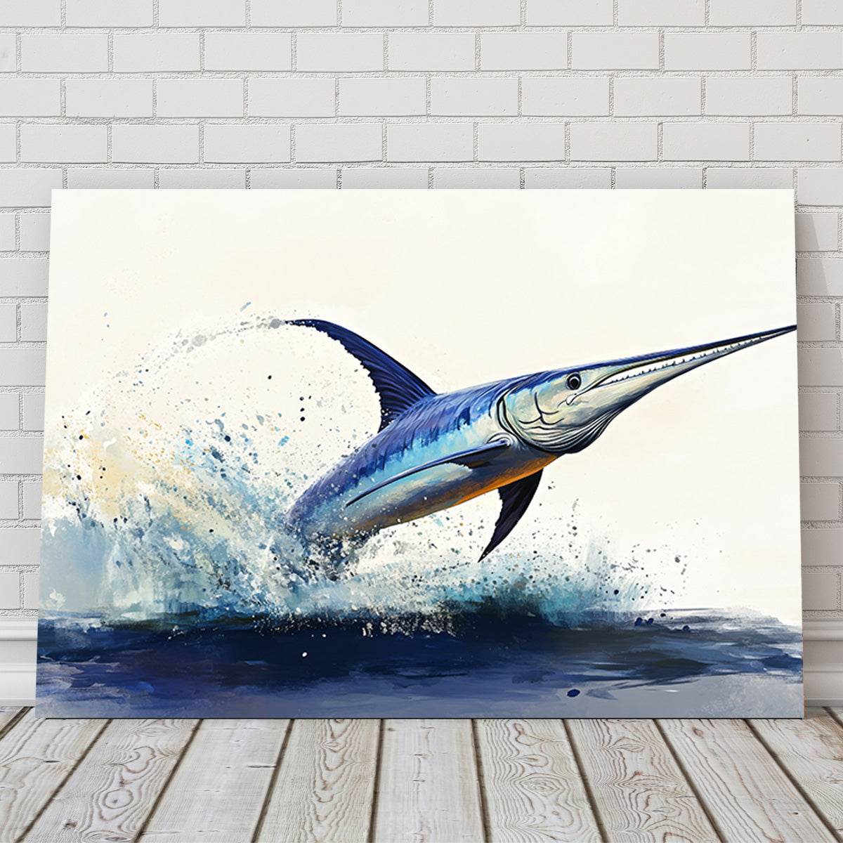 Eye-Catching Jumping Swordfish Wall Art for Stunning Home Decor