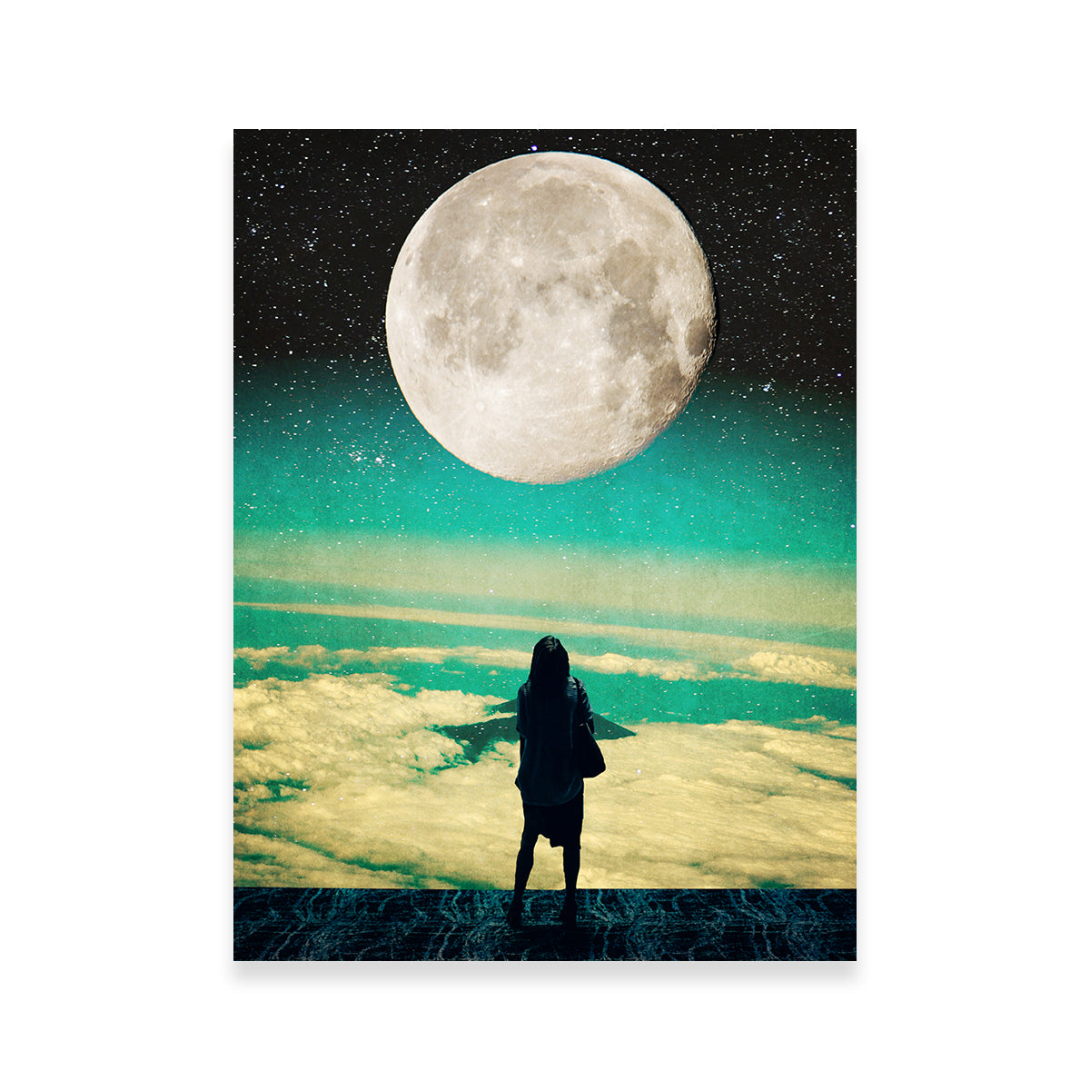 Lady Moon No Idea Stunning Wall Art by RAPart