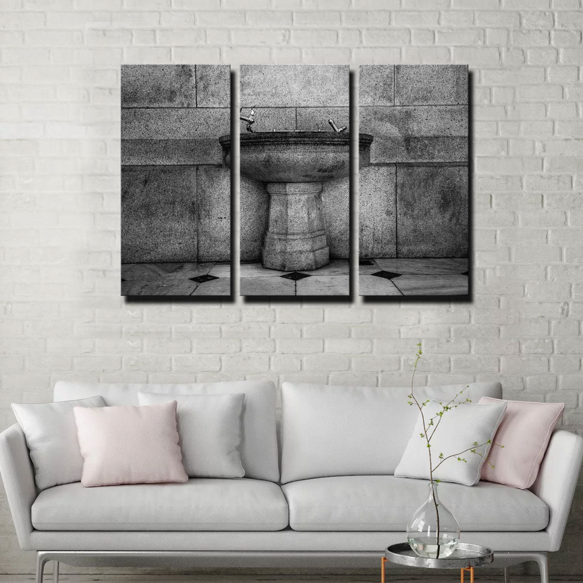 Exquisite Vintage Fountain Wall Art by Dennis Maida