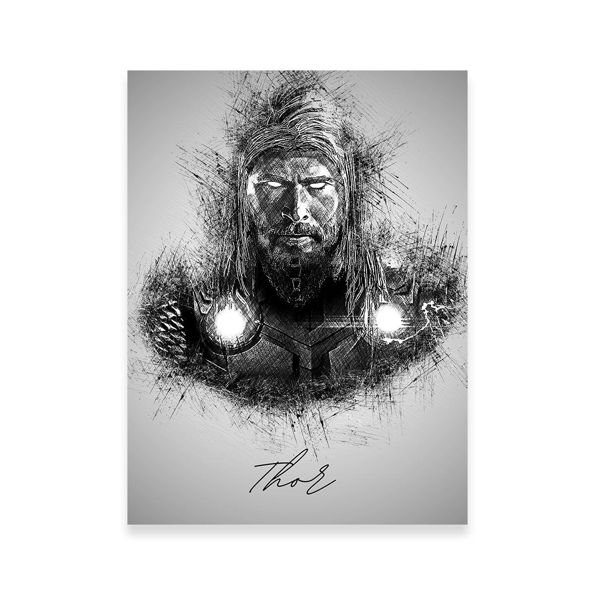 Thor Sketch Wall Art