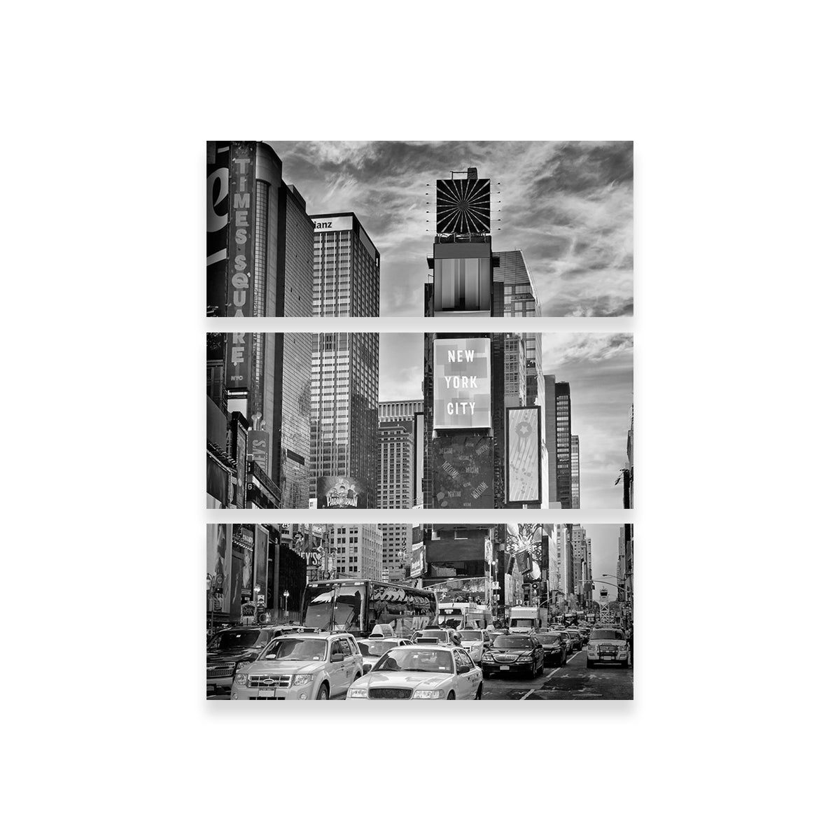 Stunning Times Square Monochrome Wall Art by Melanie Viola