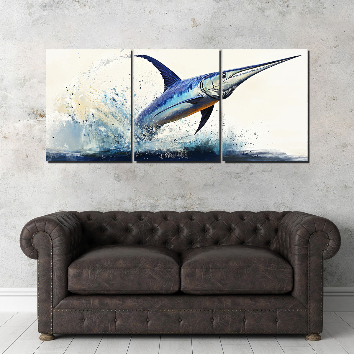 Eye-Catching Jumping Swordfish Wall Art for Stunning Home Decor