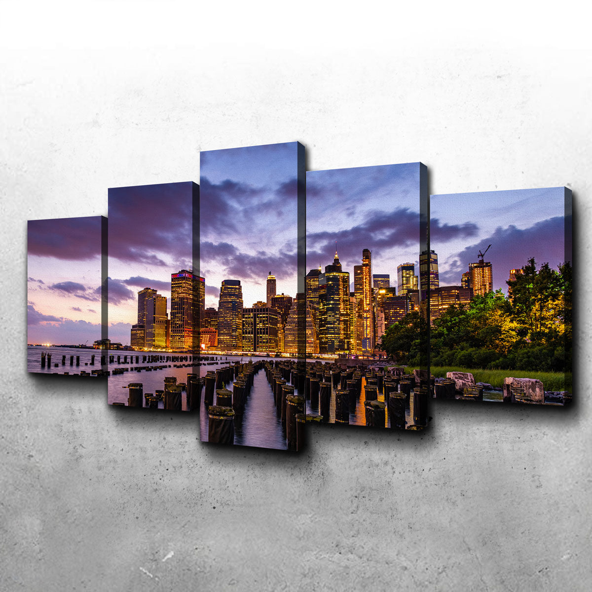Vibrant Colorful New York Skyline Wall Art by Dennis Maida