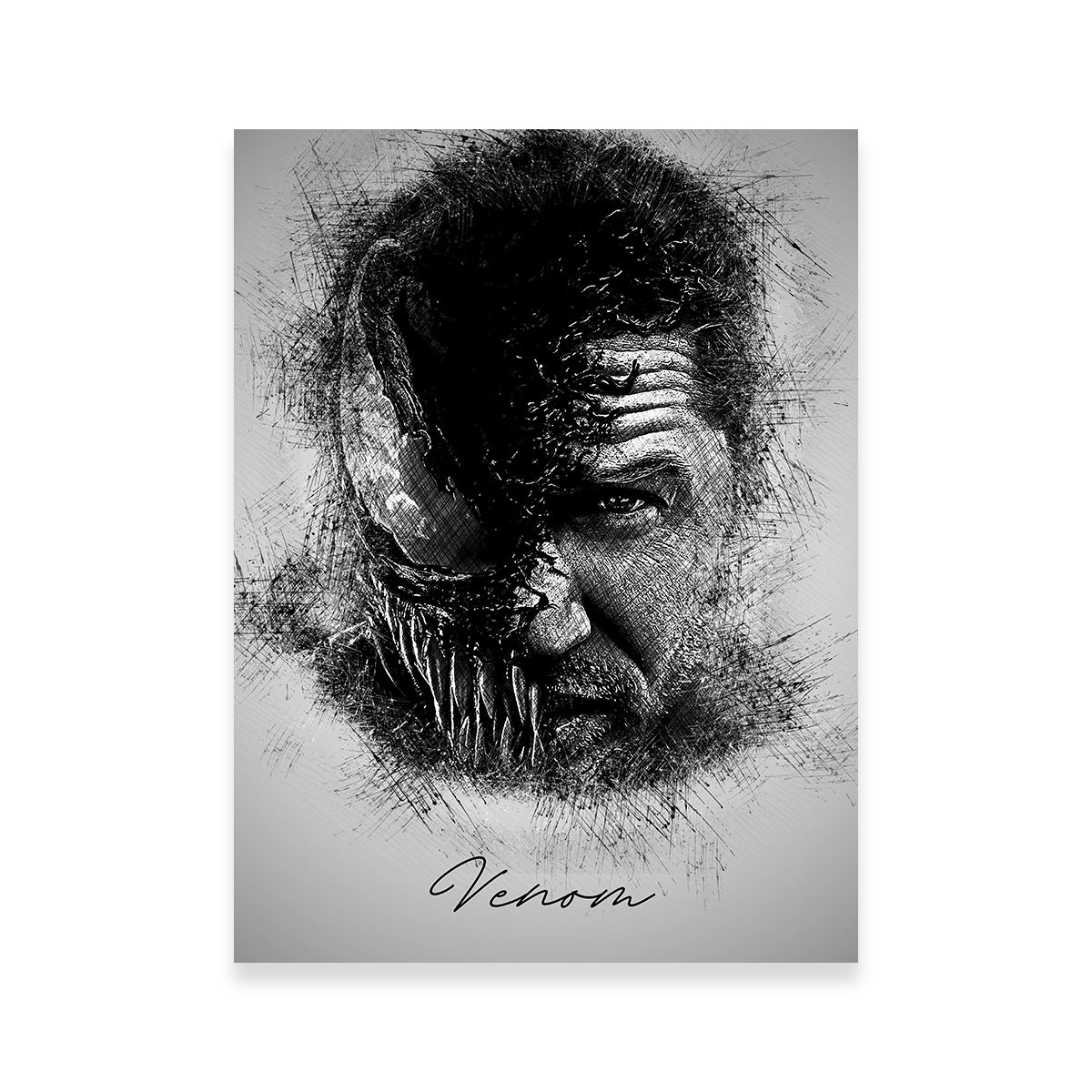 Stunning Venom Sketch Wall Art for Unique Home Decor