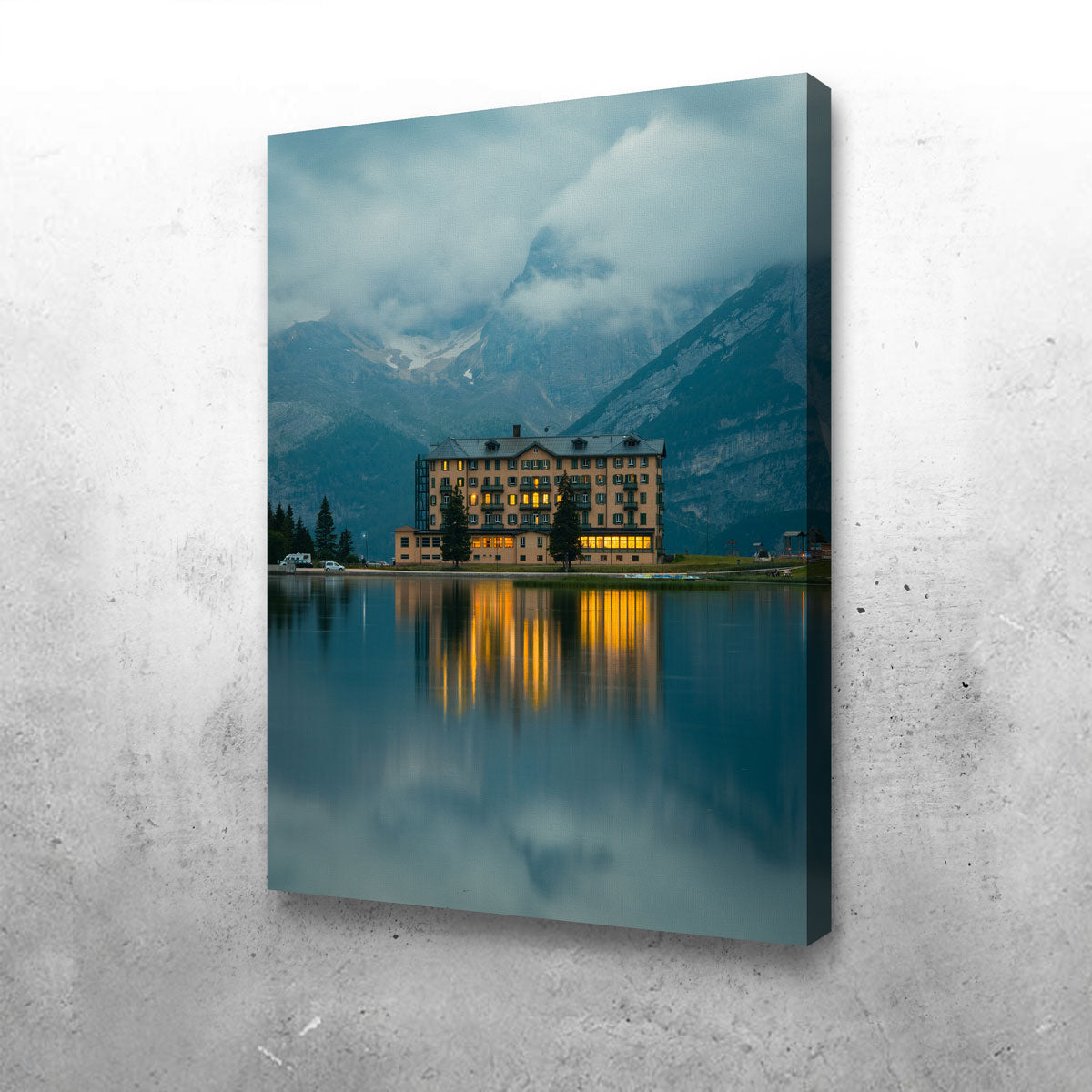 Stunning Lake Misurina Wall Art by Enzo Romano