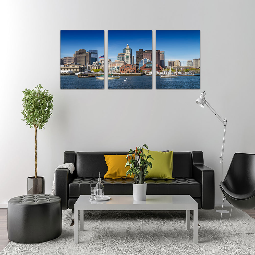 Stunning Boston Skyline North End & Financial District Wall Art by Melanie Viola