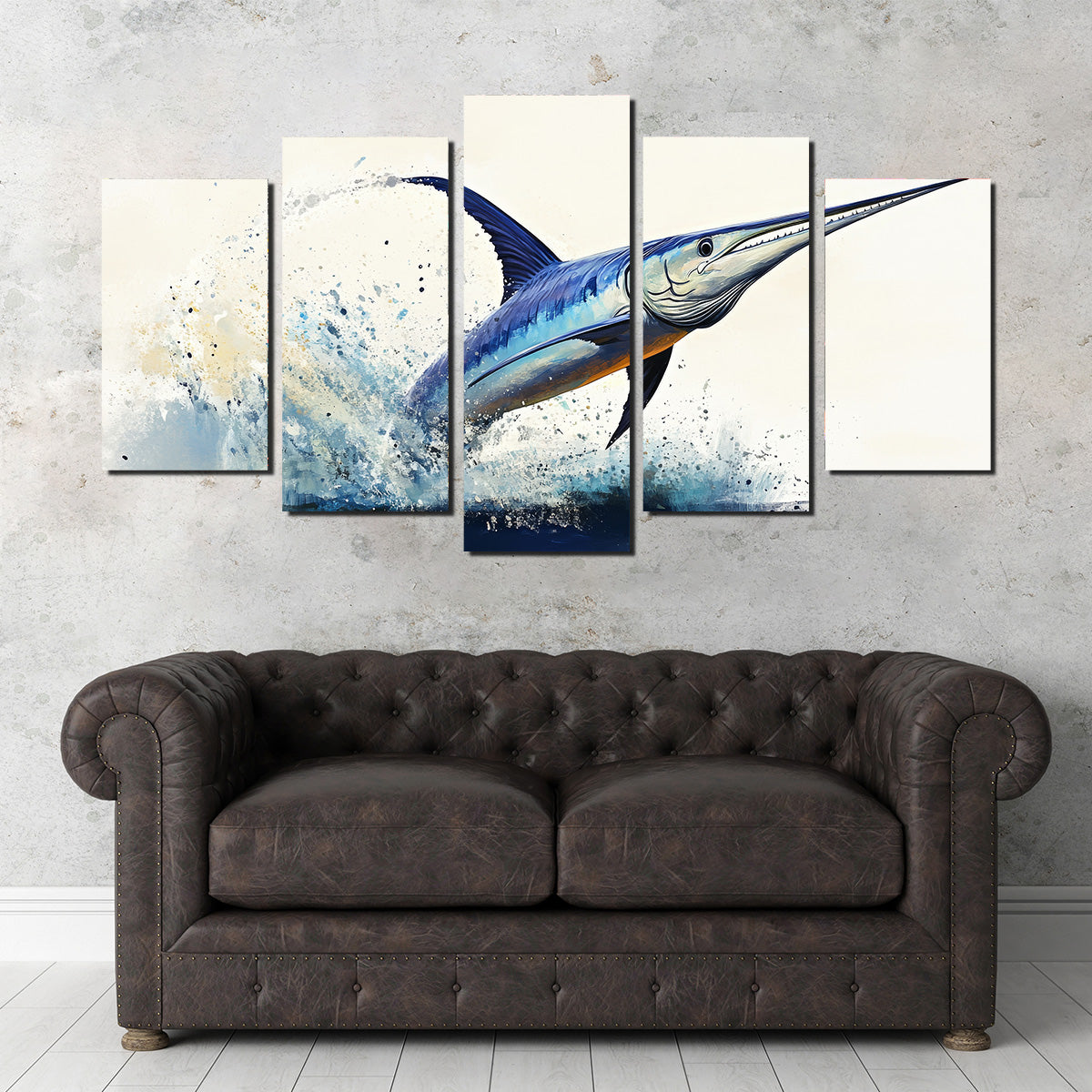 Eye-Catching Jumping Swordfish Wall Art for Stunning Home Decor