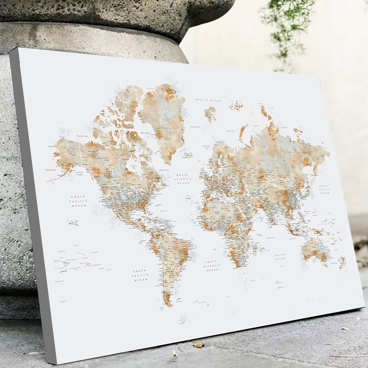 Exquisite World Map 46 Wall Art by Blursbyai