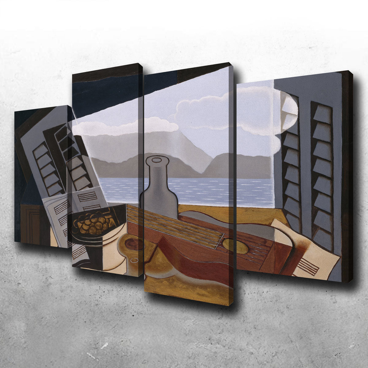 Exquisite La Fenêtre ouverte Wall Art by Juan Gris