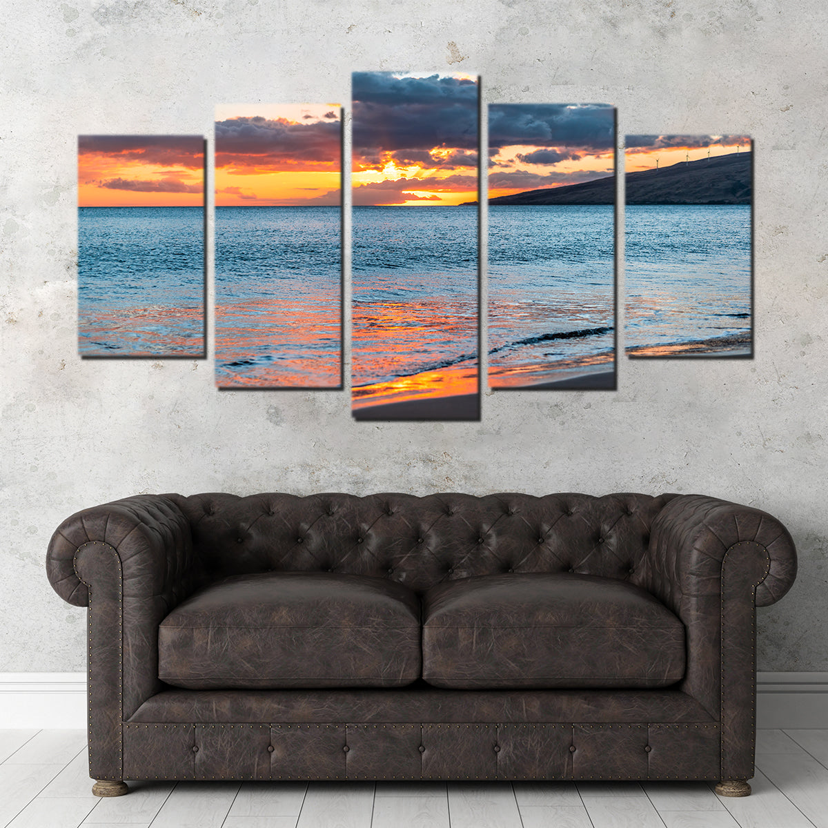 Stunning Sunset Over the Beach Wall Art by Lucas Moore