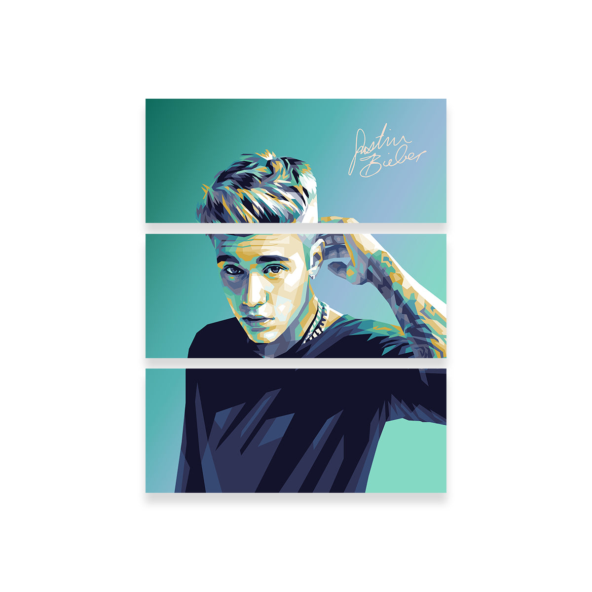 Stunning Justin Bieber Wall Art by Ralph & Laura Design