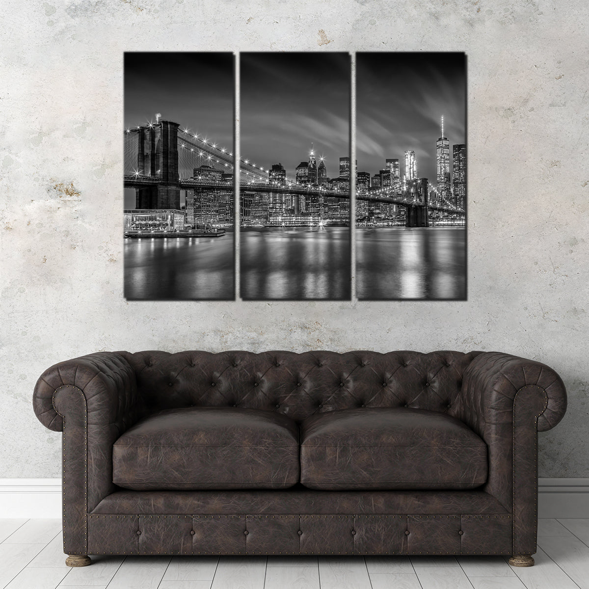 Stunning Brooklyn Bridge Monochrome Wall Art for Home Decor