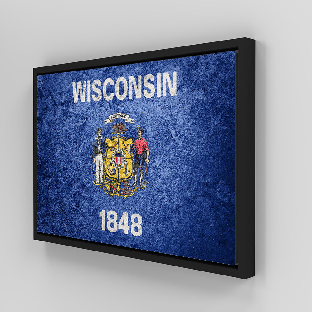 Stunning Wisconsin Flag Grunge Wall Art for Your Home Decor