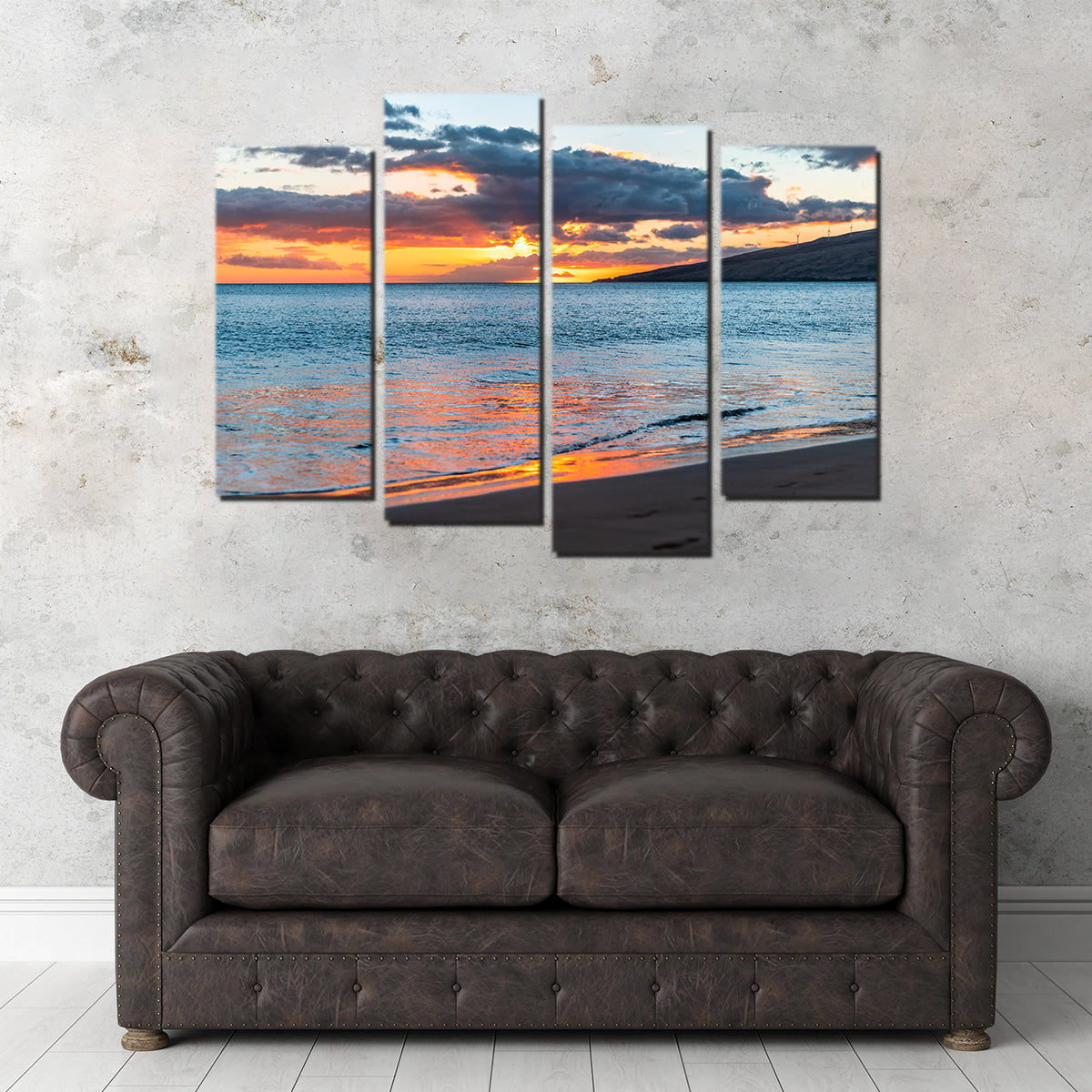 Stunning Sunset Over the Beach Wall Art by Lucas Moore