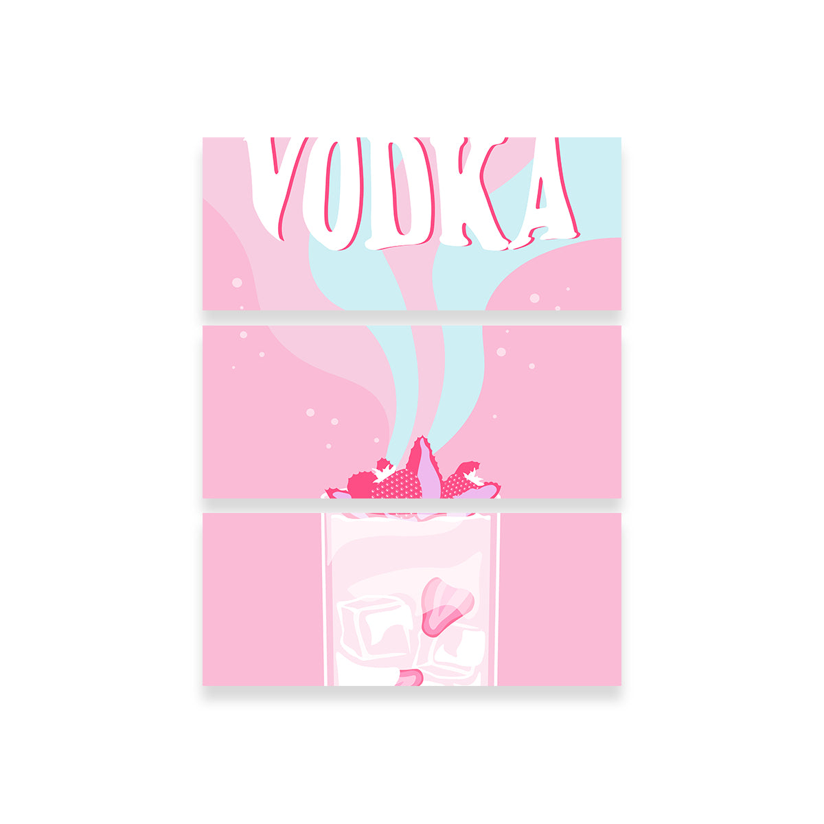Cool Vodka on Ice Wall Art - Handmade Canvas Print
