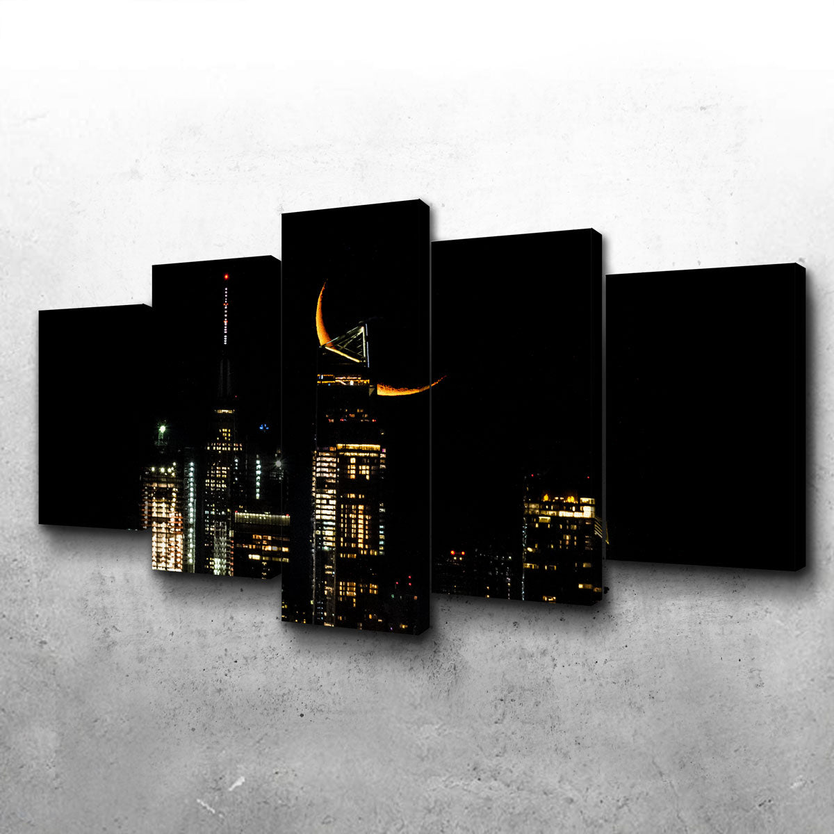 Exquisite Moon and New York City Wall Art by Dennis Maida