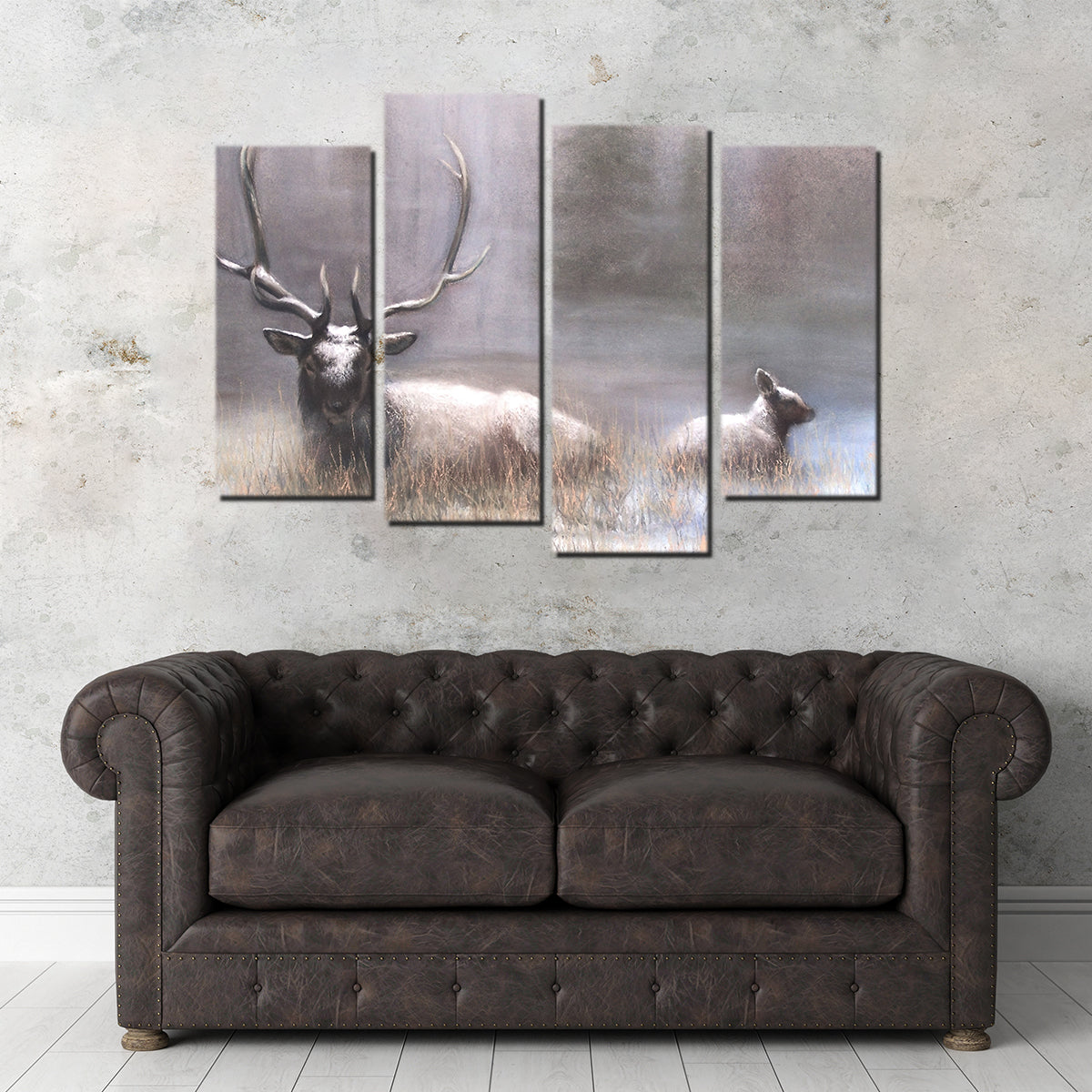 Exquisite Bull Elk & Calf Wall Art by Patricia Jaggie