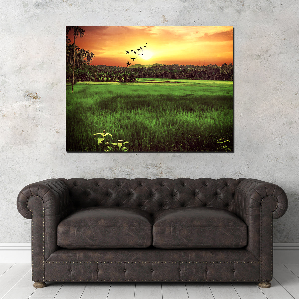 Stunning Sunset Landscape Wall Art by Dina Rolle