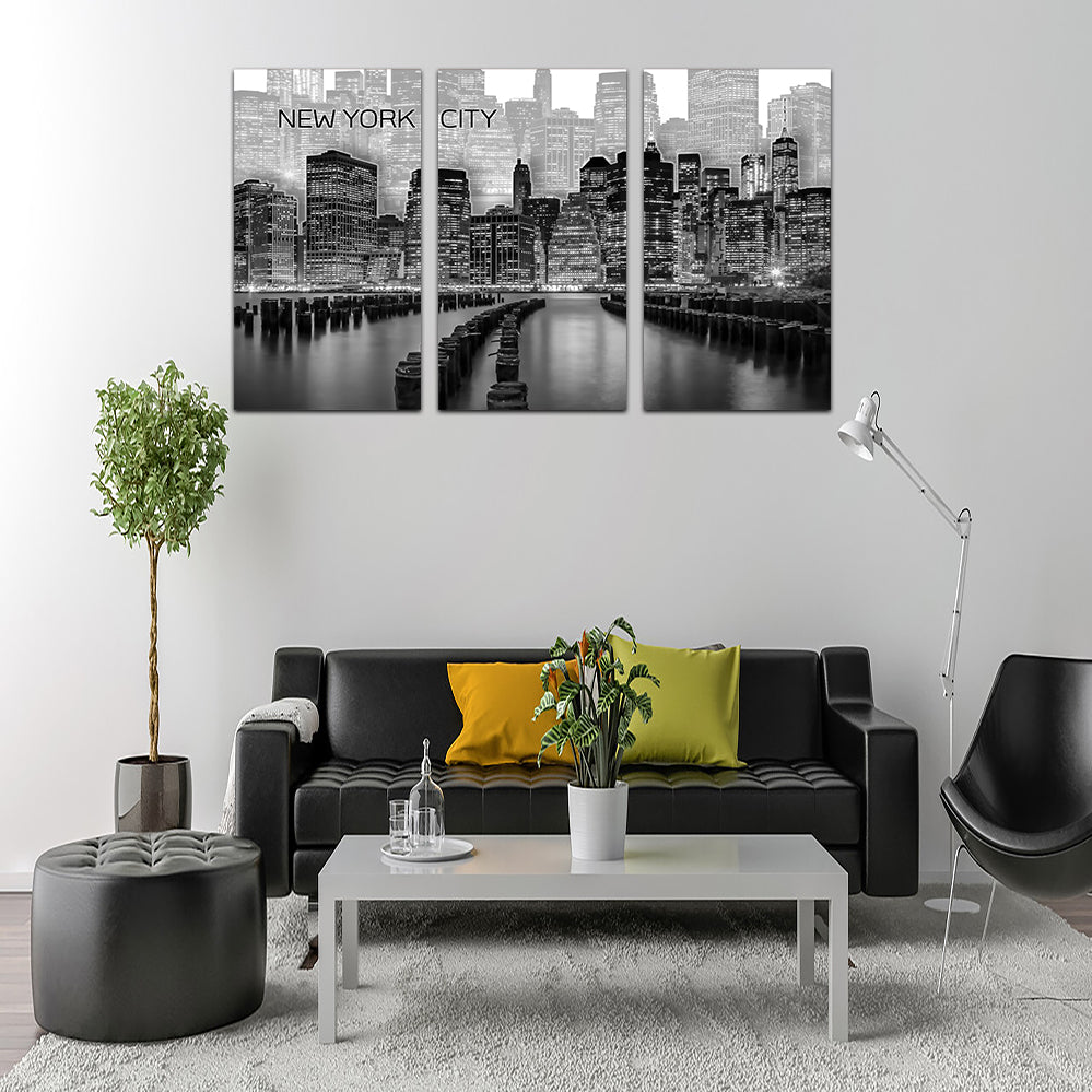 Stunning Manhattan Skyline Graphic Art Canvas Wall Art by Melanie Viola