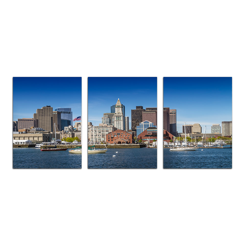 Stunning Boston Skyline North End & Financial District Wall Art by Melanie Viola