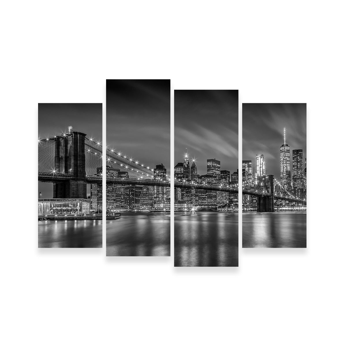 Stunning Brooklyn Bridge Monochrome Wall Art for Home Decor