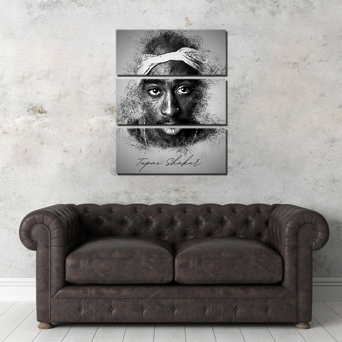 Unique Tupac Shakur Sketch Wall Art for Home Decor
