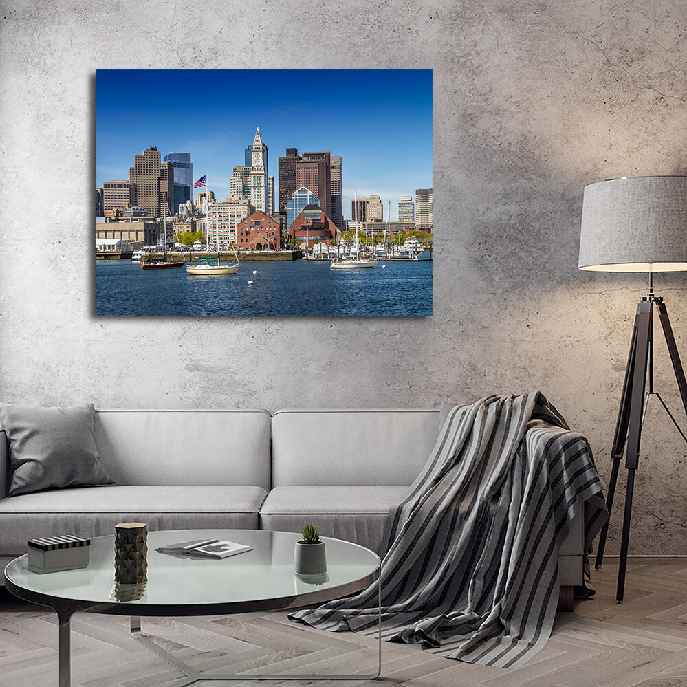 Stunning Boston Skyline North End & Financial District Wall Art by Melanie Viola