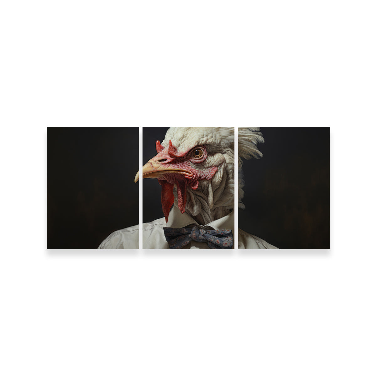 Stunning White Rooster Man Wall Art for Home Decor