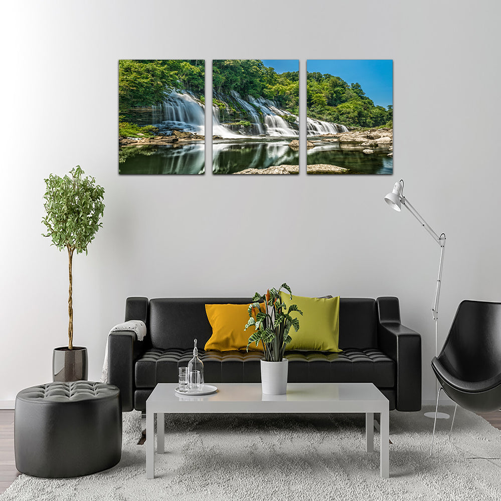 Stunning Twin Falls Wall Art - Museum Quality Canvas on Sustainable Pine Frames