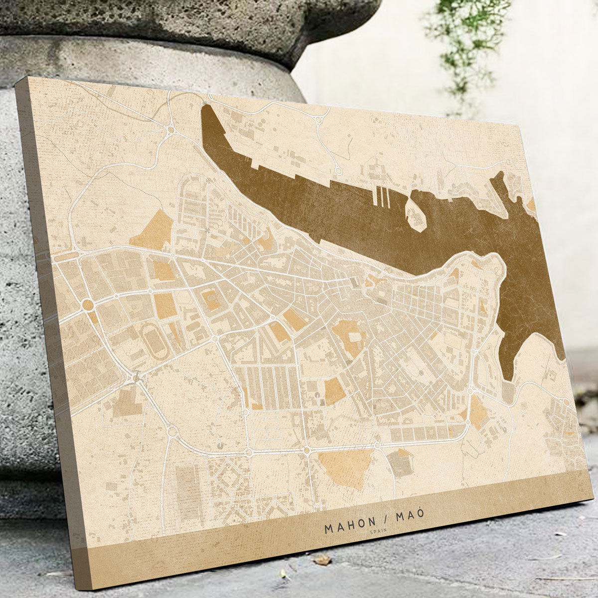 Exquisite Mahon Map Wall Art by Blursbyai