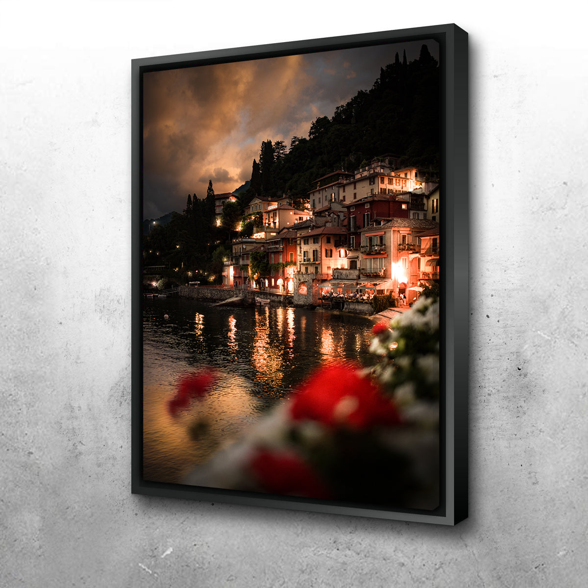 Stunning Varenna at Night Wall Art by Enzo Romano