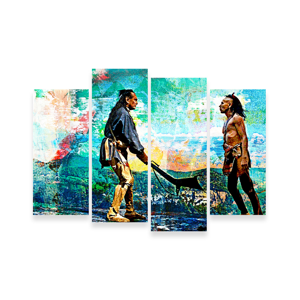 Vintage Blues 'Last of the Mohicans' Wall Art for Unique Home Decor