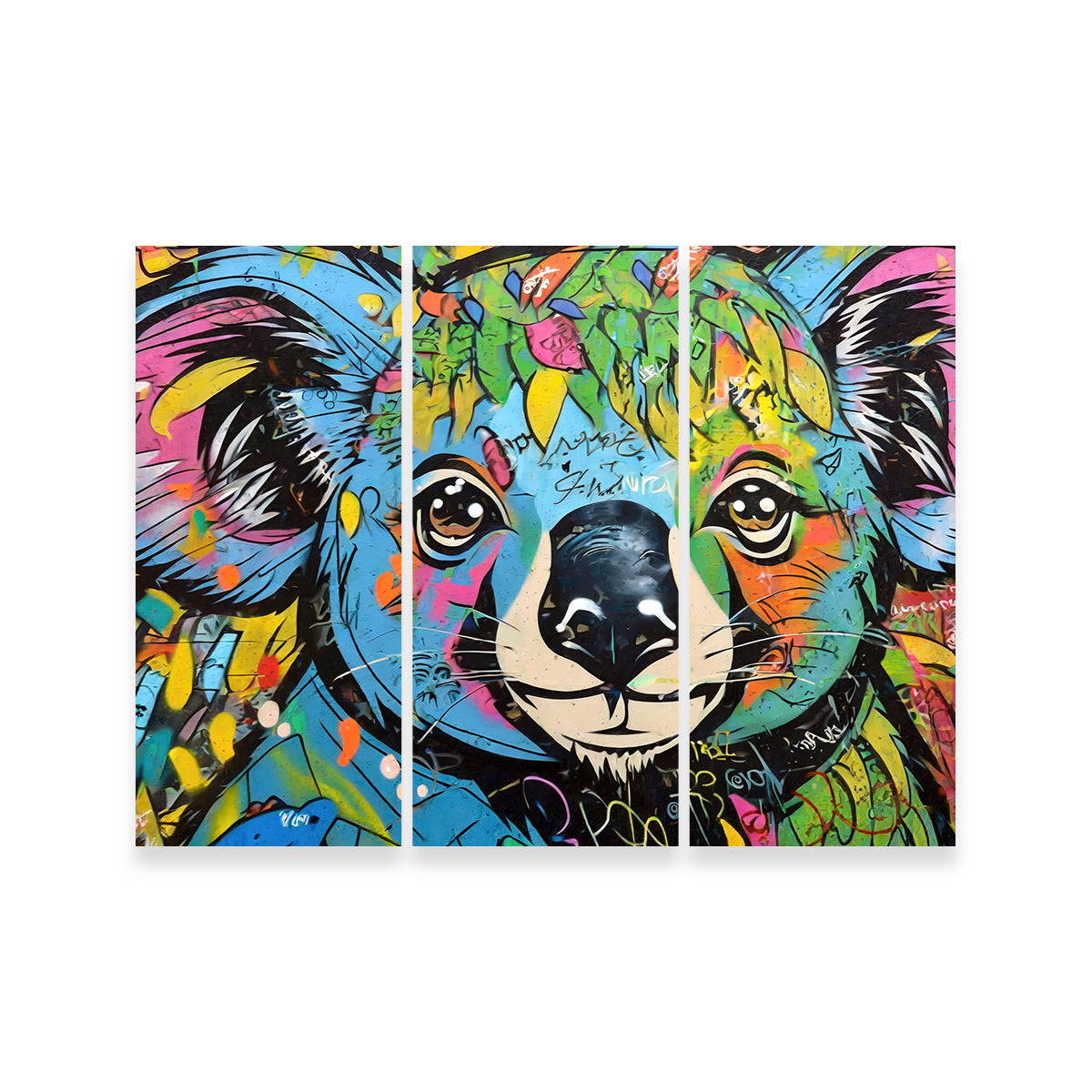 Exquisite Koala Graffiti Wall Art by Stephen Chambers