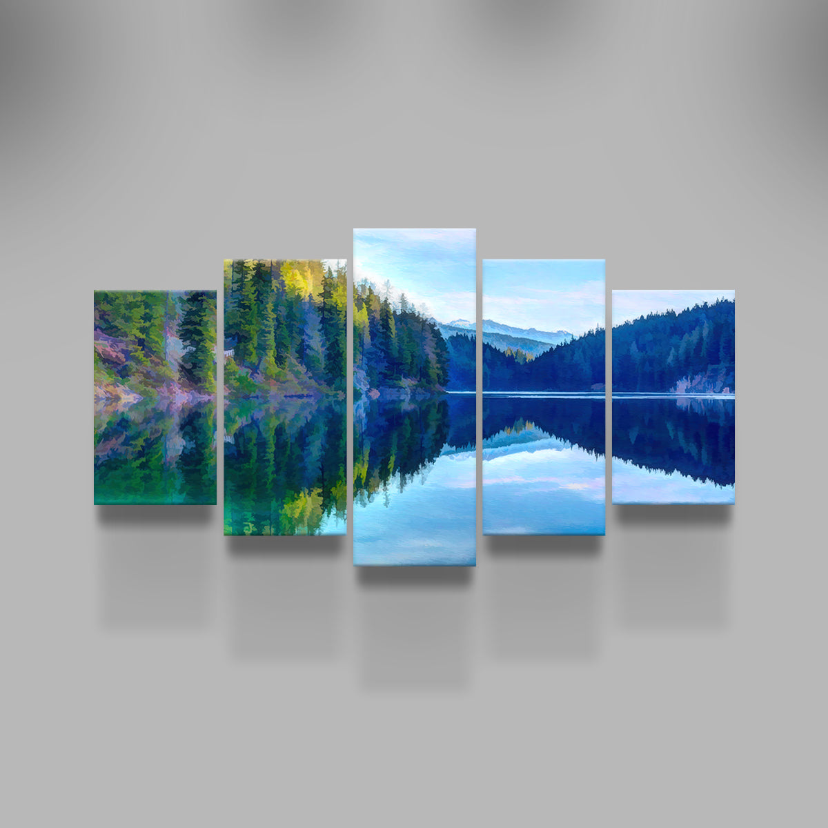Stunning Mountain Lakeshore Wall Art by Denise Dundon