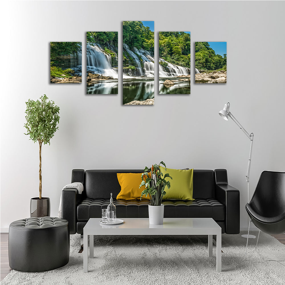 Stunning Twin Falls Wall Art - Museum Quality Canvas on Sustainable Pine Frames