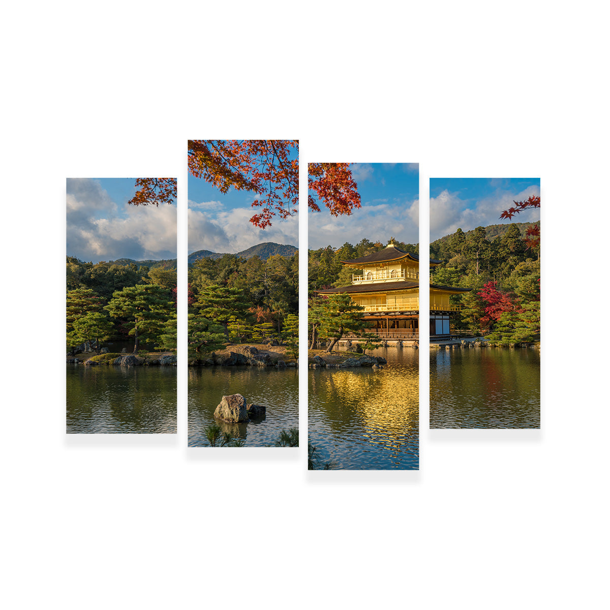 Exquisite Kinkaku-ji Buddhist Temple Wall Art Print