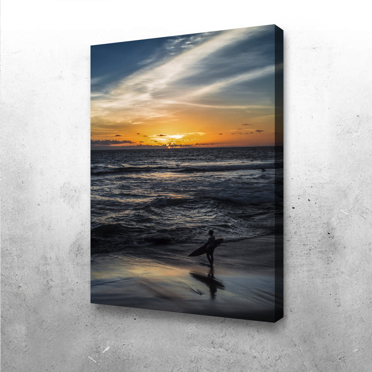 Stunning Sunset Surfer Wall Art by Mike Cotton