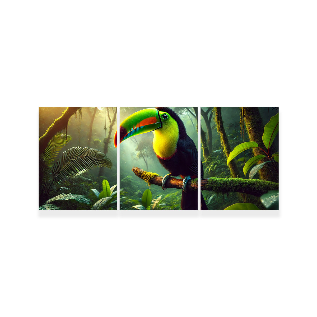 Exquisite Toucan on Branch Wall Art for Home Decor