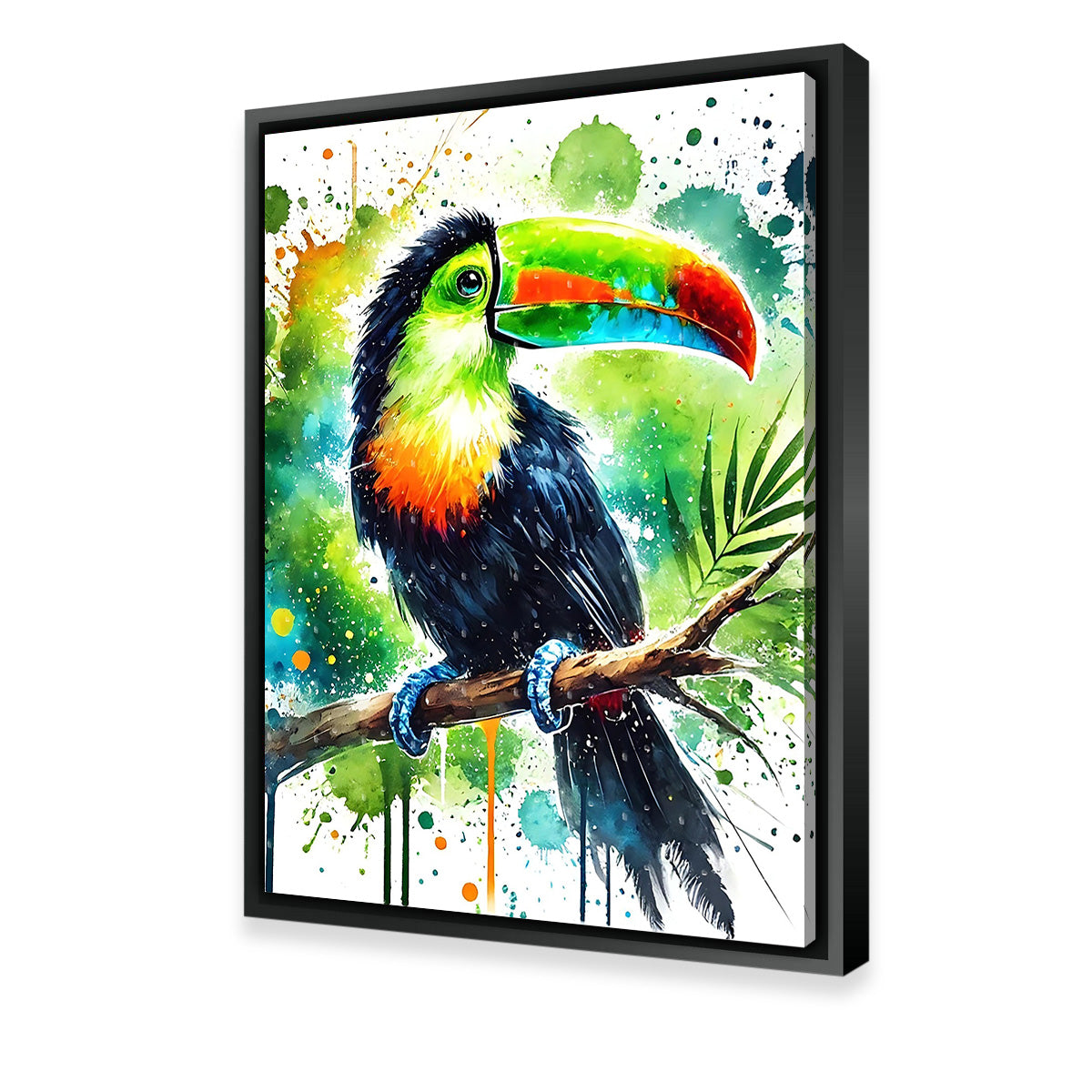 Exquisite Toucan Paint Drip Wall Art for Stunning Home Decor