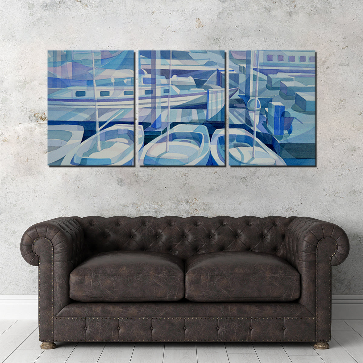 Stunning Marina In Blue Wall Art by Gerry Segismundo