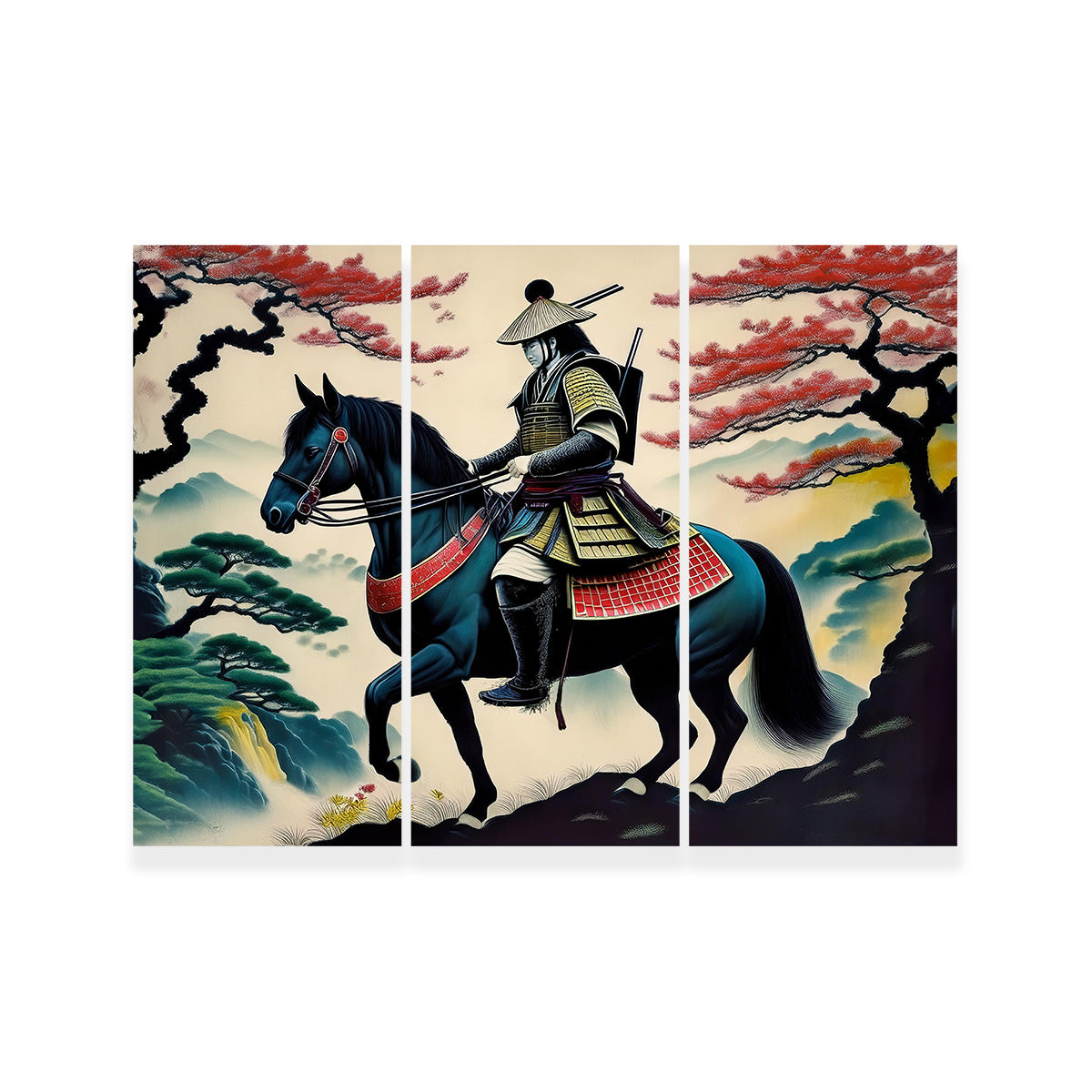 Stunning Contemporary Samurai Art Wall Decor Canvas