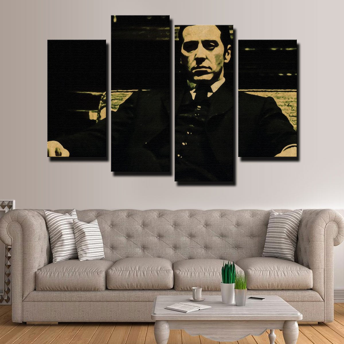 Exquisite Corleone Wall Art - Sustainable Pine Wood Framed Canvas