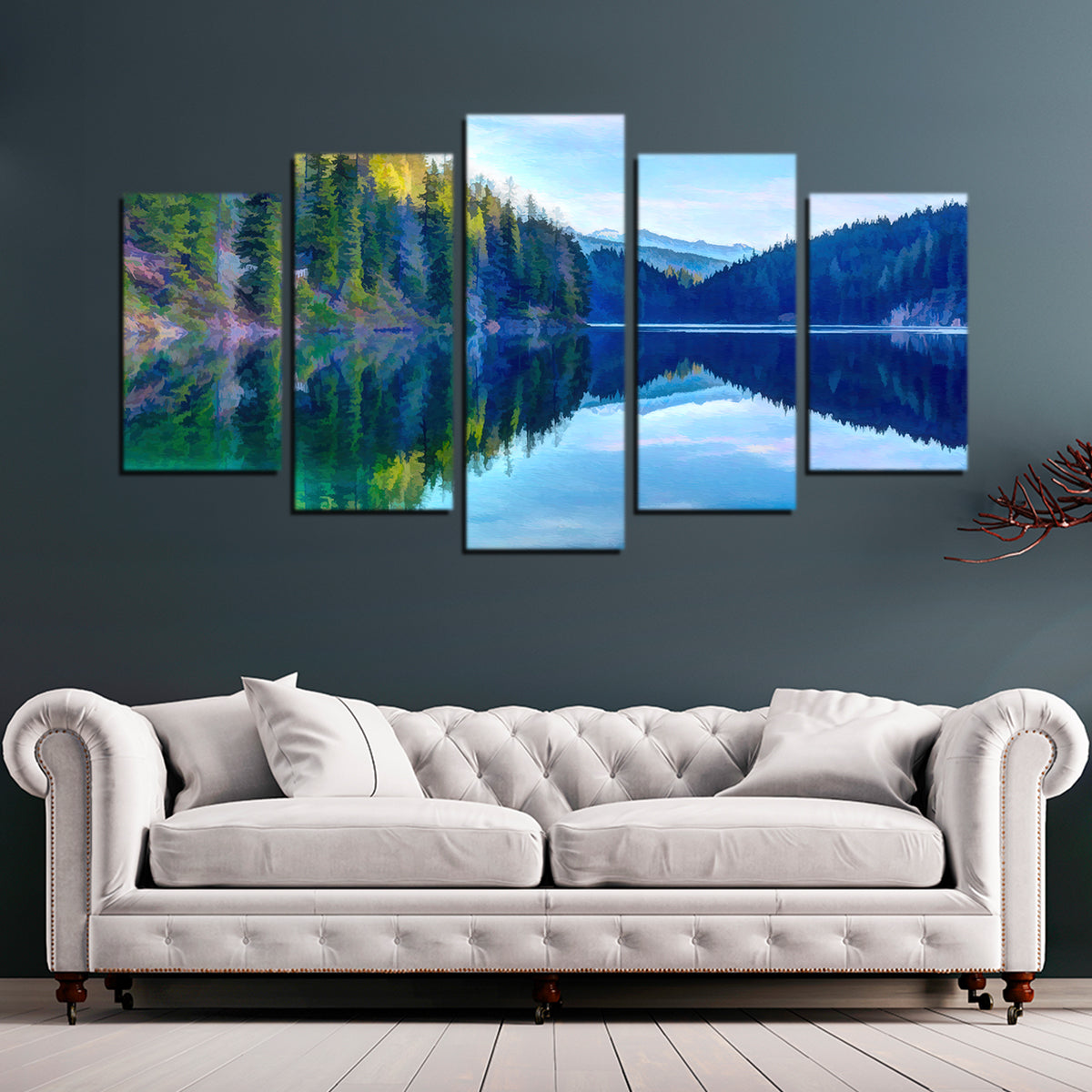 Stunning Mountain Lakeshore Wall Art by Denise Dundon