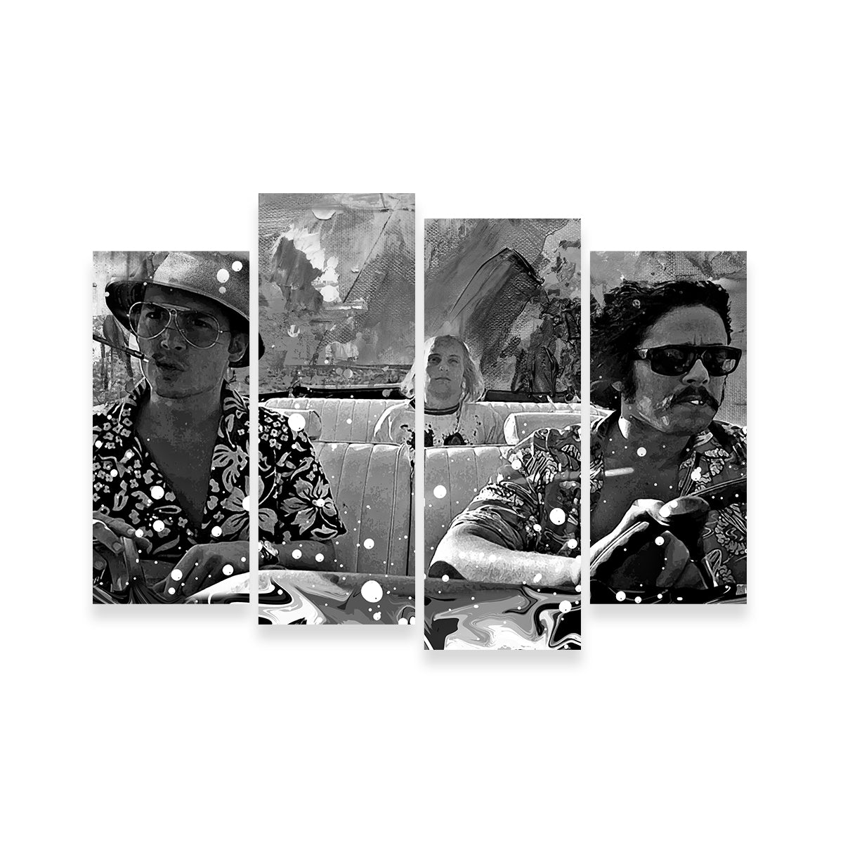 Striking Fear and Loathing Grayscale Wall Art for Stunning Decor