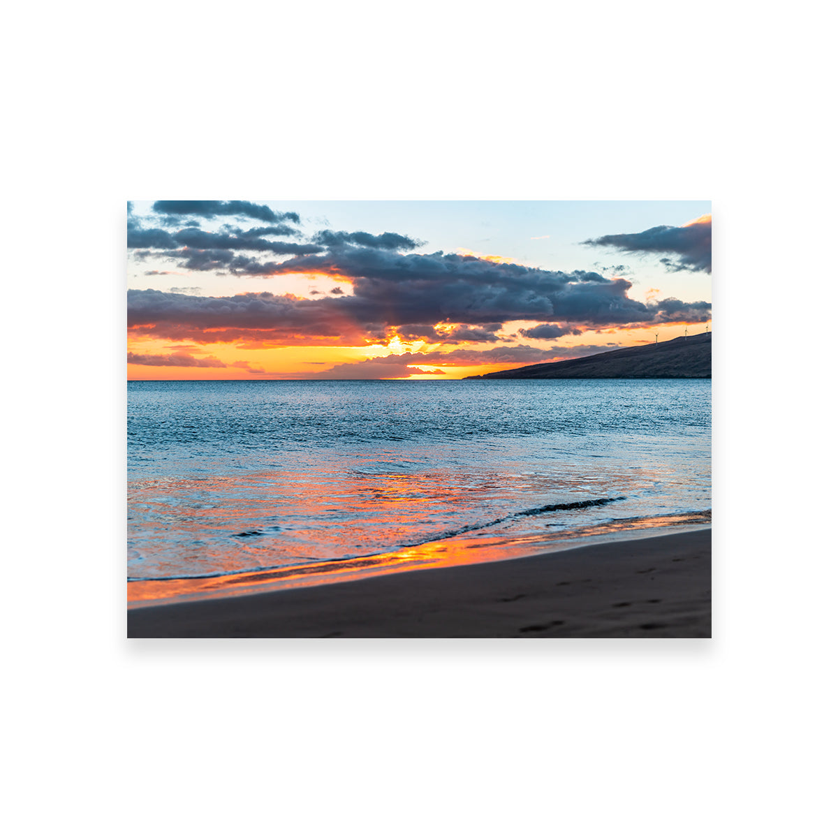 Stunning Sunset Over the Beach Wall Art by Lucas Moore